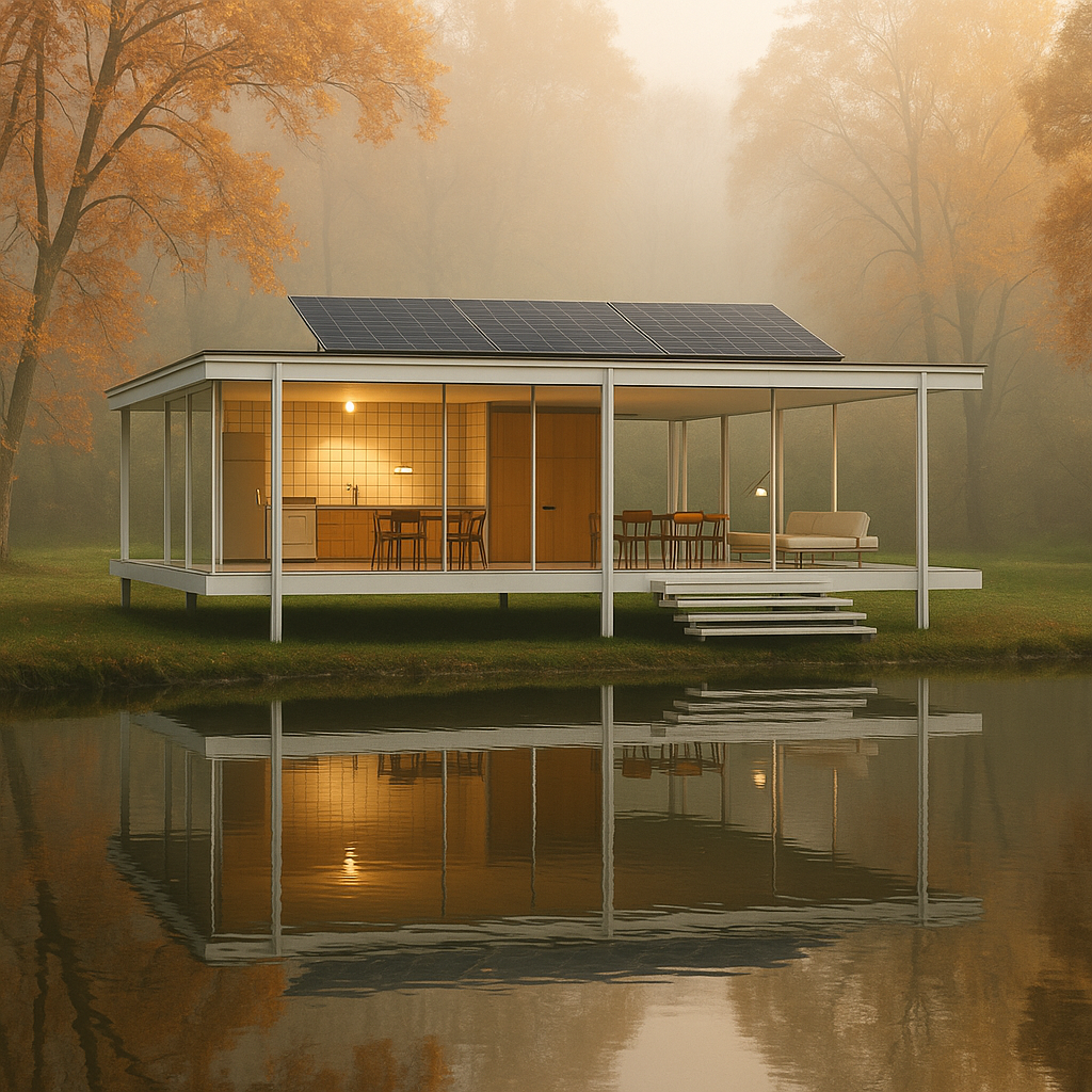 Mid-century time capsule house with preserved design and hidden modern tech features.

