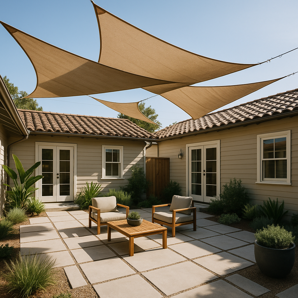 Courtyard mid-century house in Long Beach’s Rose Park area with functional outdoor space.